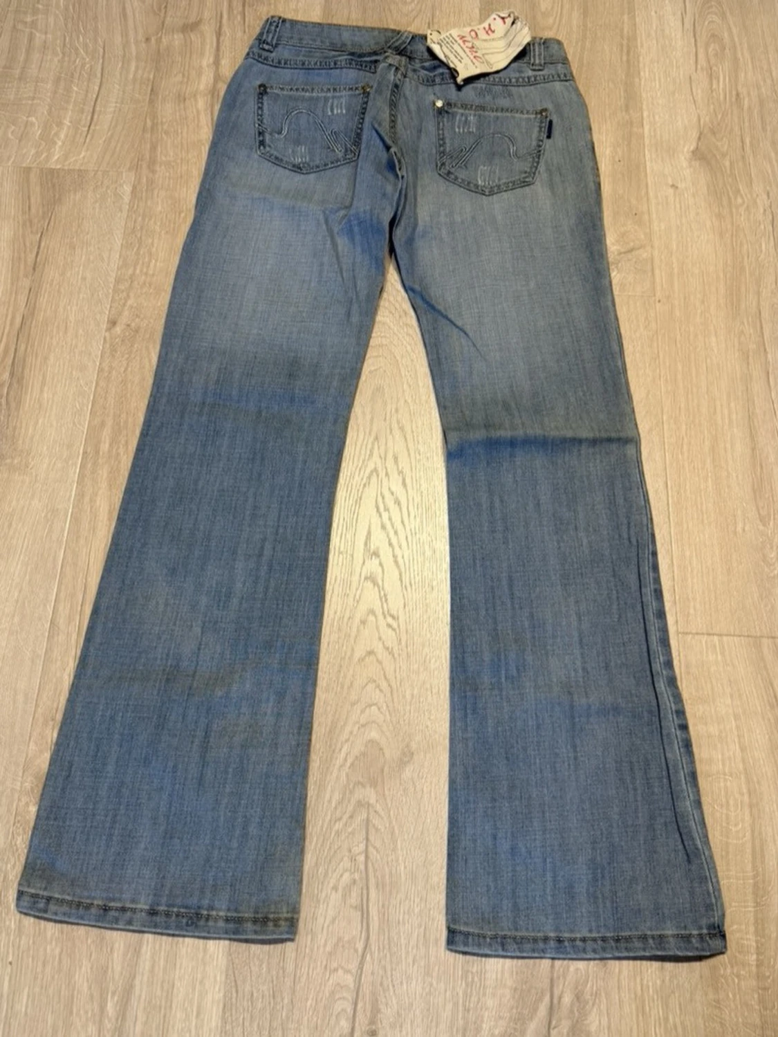 Blå bootcut jeans  - 2