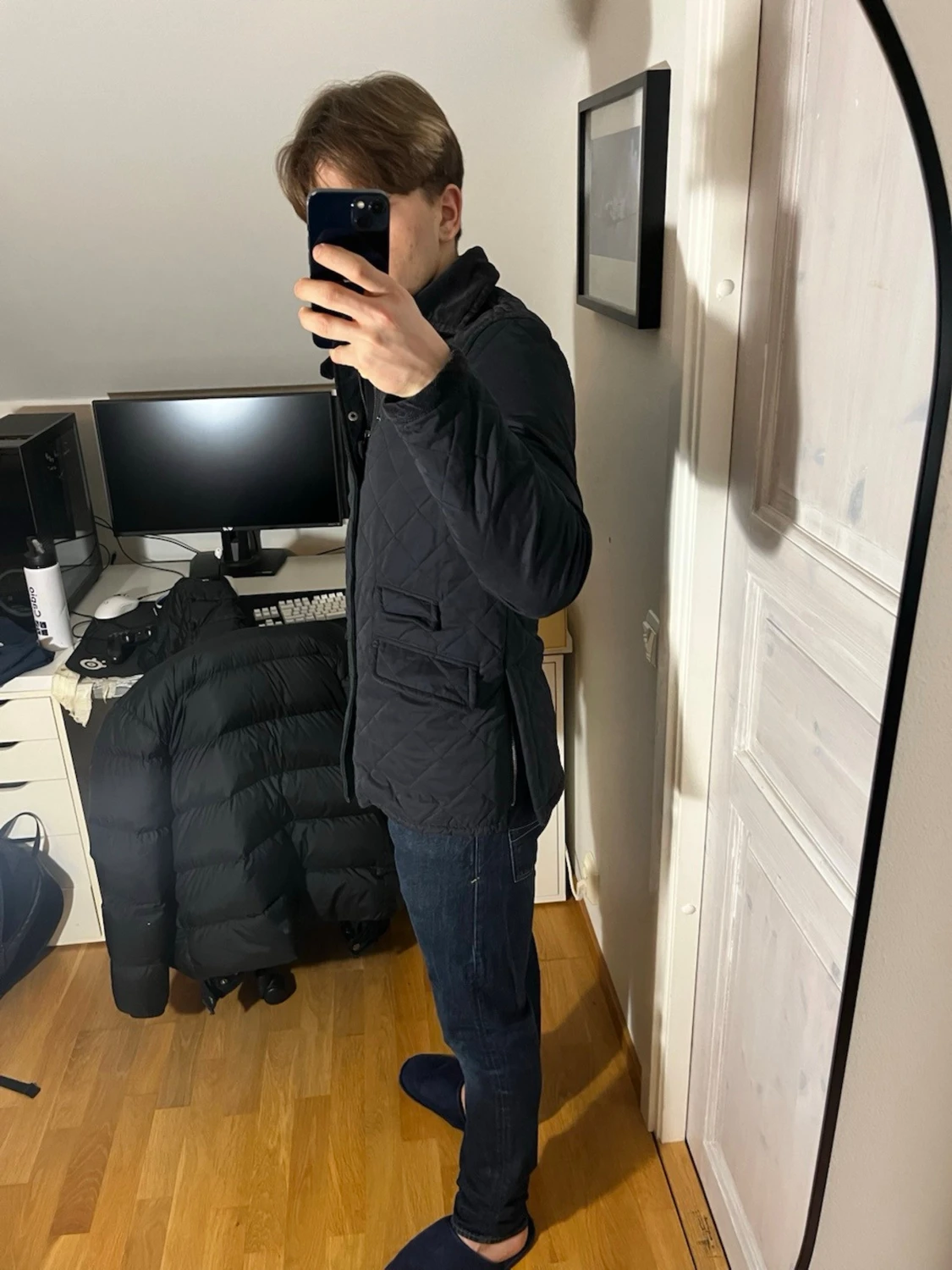 Svart quiltad jacka från Morris - 1