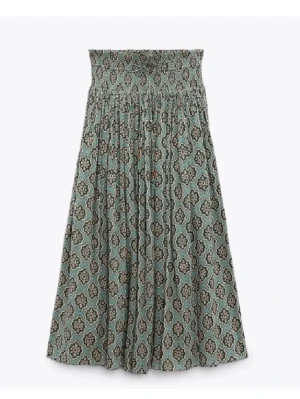 Mönstrad grön kjol zara  - Snygg grön kjol från zara 🩵🩷