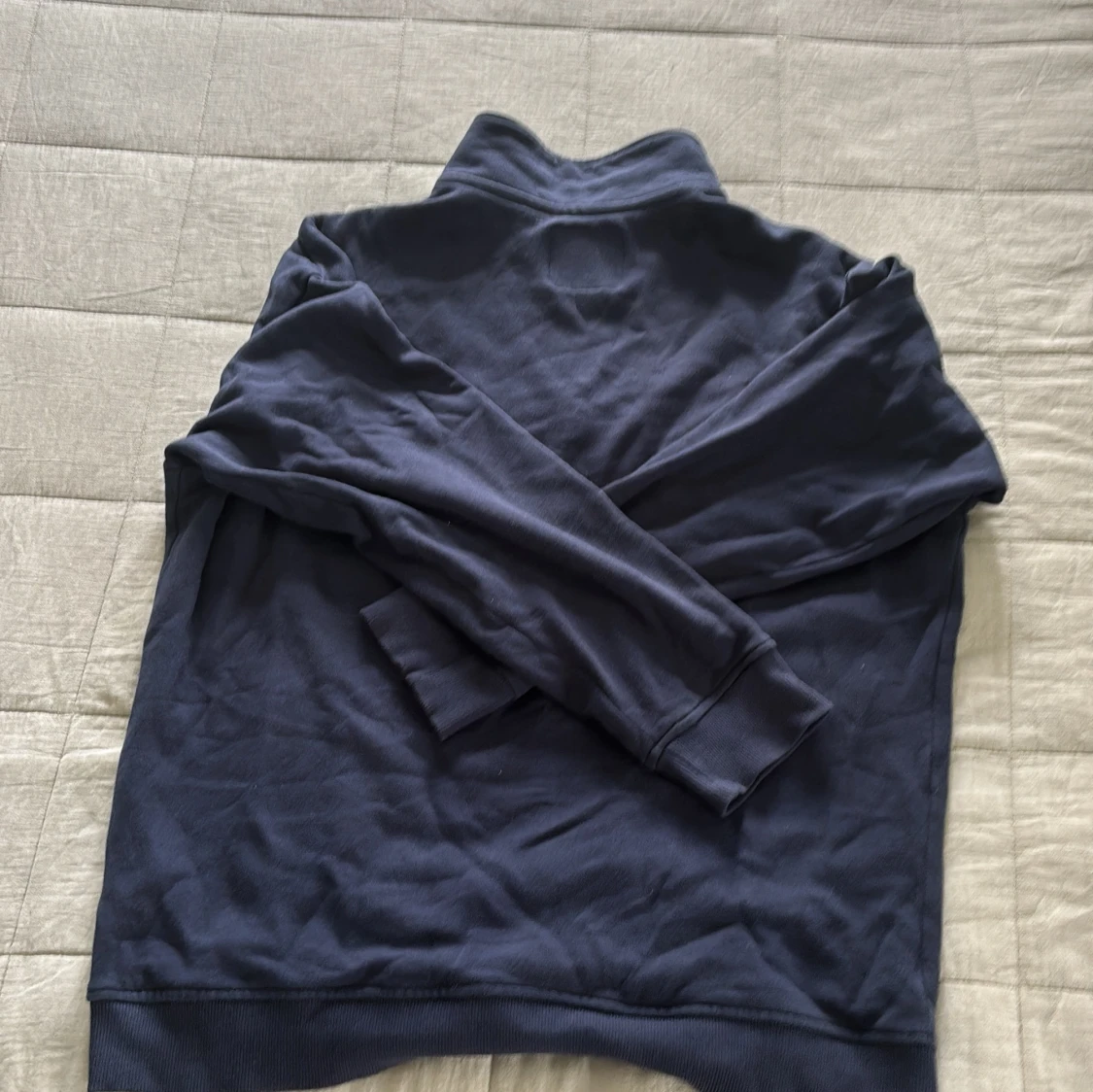 Mörkblå Zip Tröja - 1