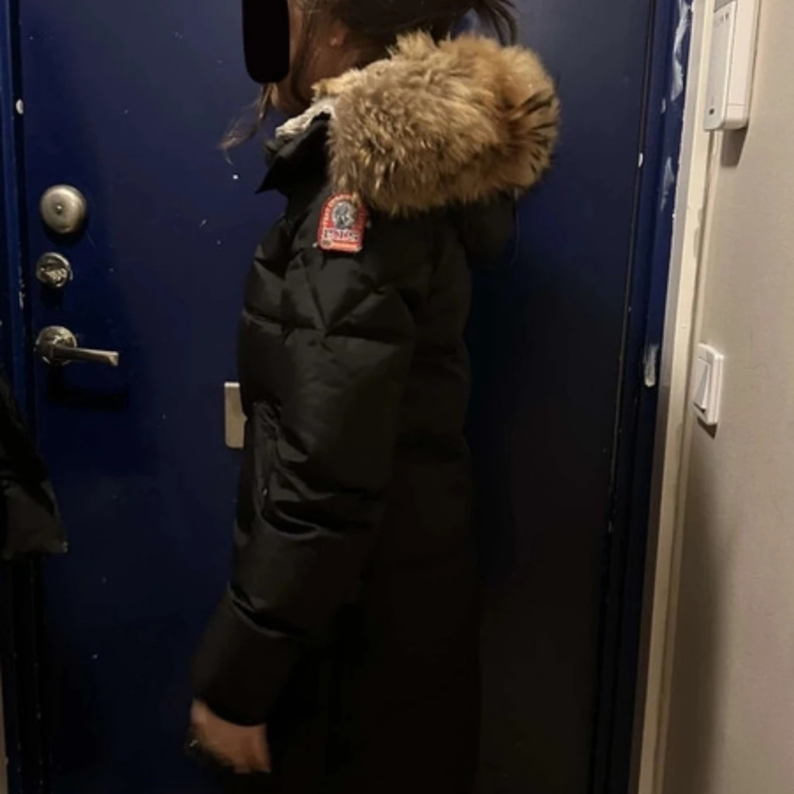 Svart lång dunjacka Parajumpers XS - 1