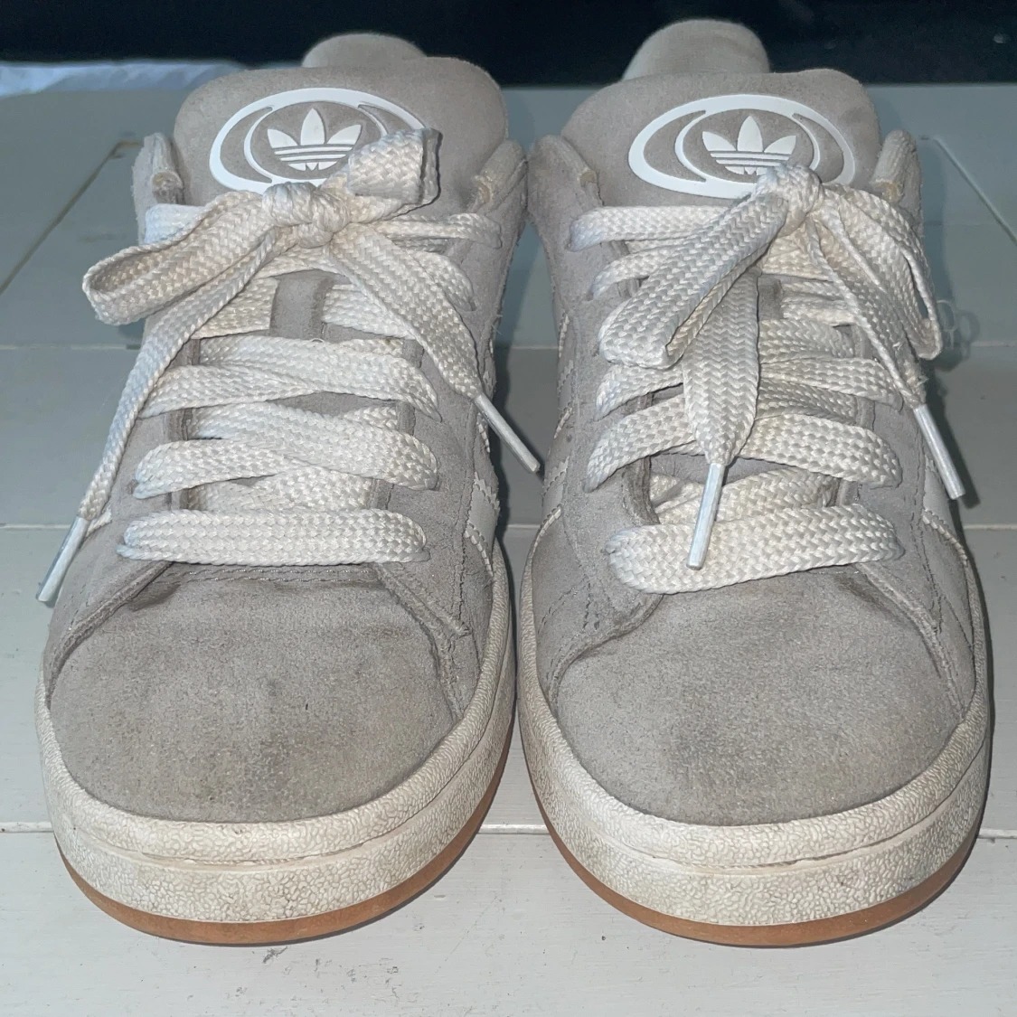 Adidas Campus grå sneakers mocka - 2