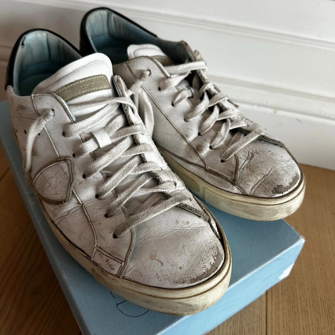 Vita Philippe Model sneakers i skinn - 3