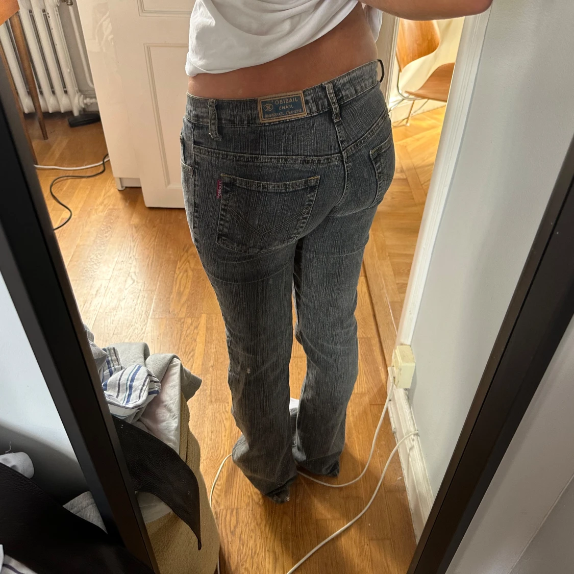 Gråa vintage jeans - 91