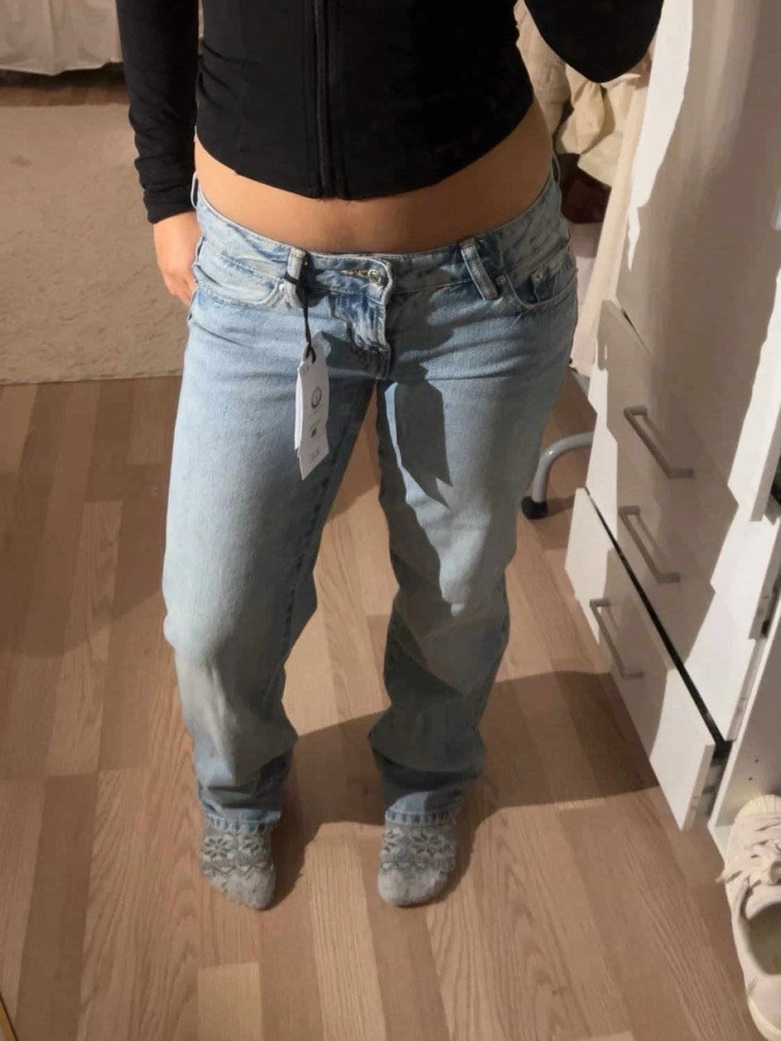 Blåa jeans