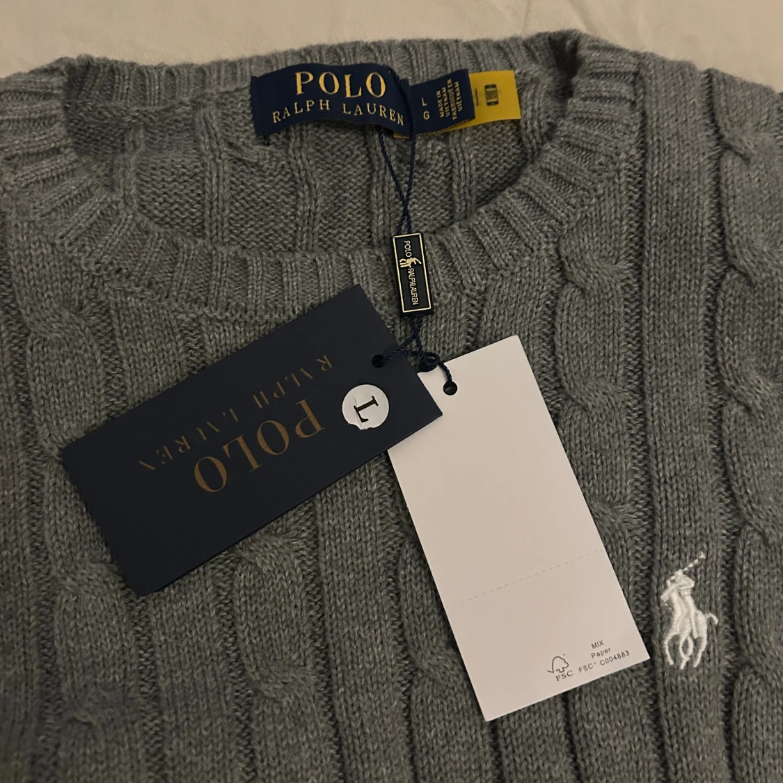 Grå kabelstickad tröja Polo Ralph Lauren - 2