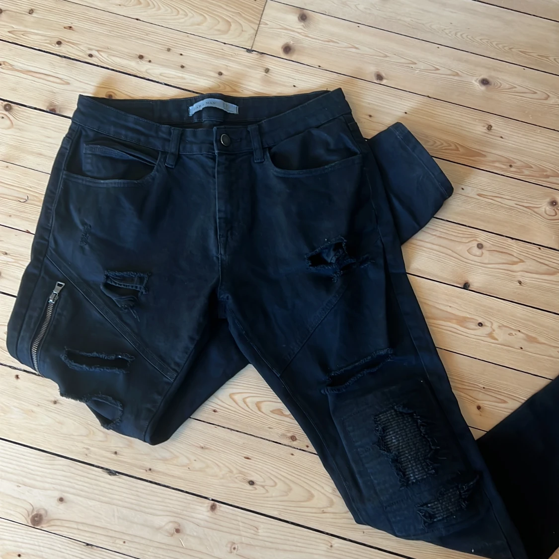Svarta ripped jeans från Zara Man