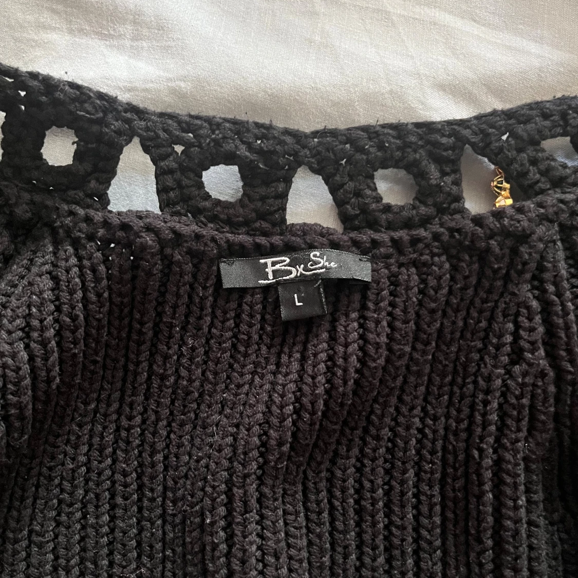 Svart stickad kofta från ByShe - 2