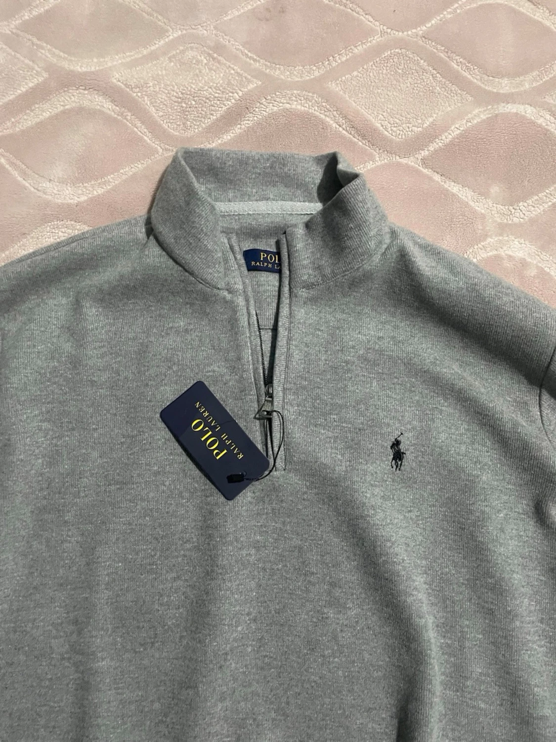 Grå half zip tröja från Polo Ralph Lauren - 1