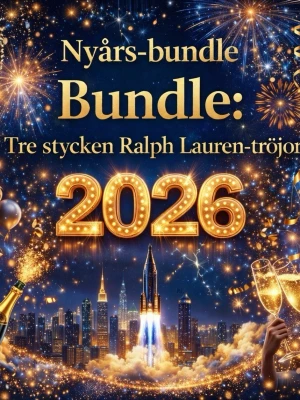 Nyårs-bundle: Ralph Lauren-tröjor - Bundle med tre snygga tröjor från Ralph Lauren, perfekt för att fira in 2026 med stil. Tröjorna har klassisk design och passar dig som gillar exklusiva märken. Färger och material varierar, men alla har den ikoniska Ralph Lauren-looken.