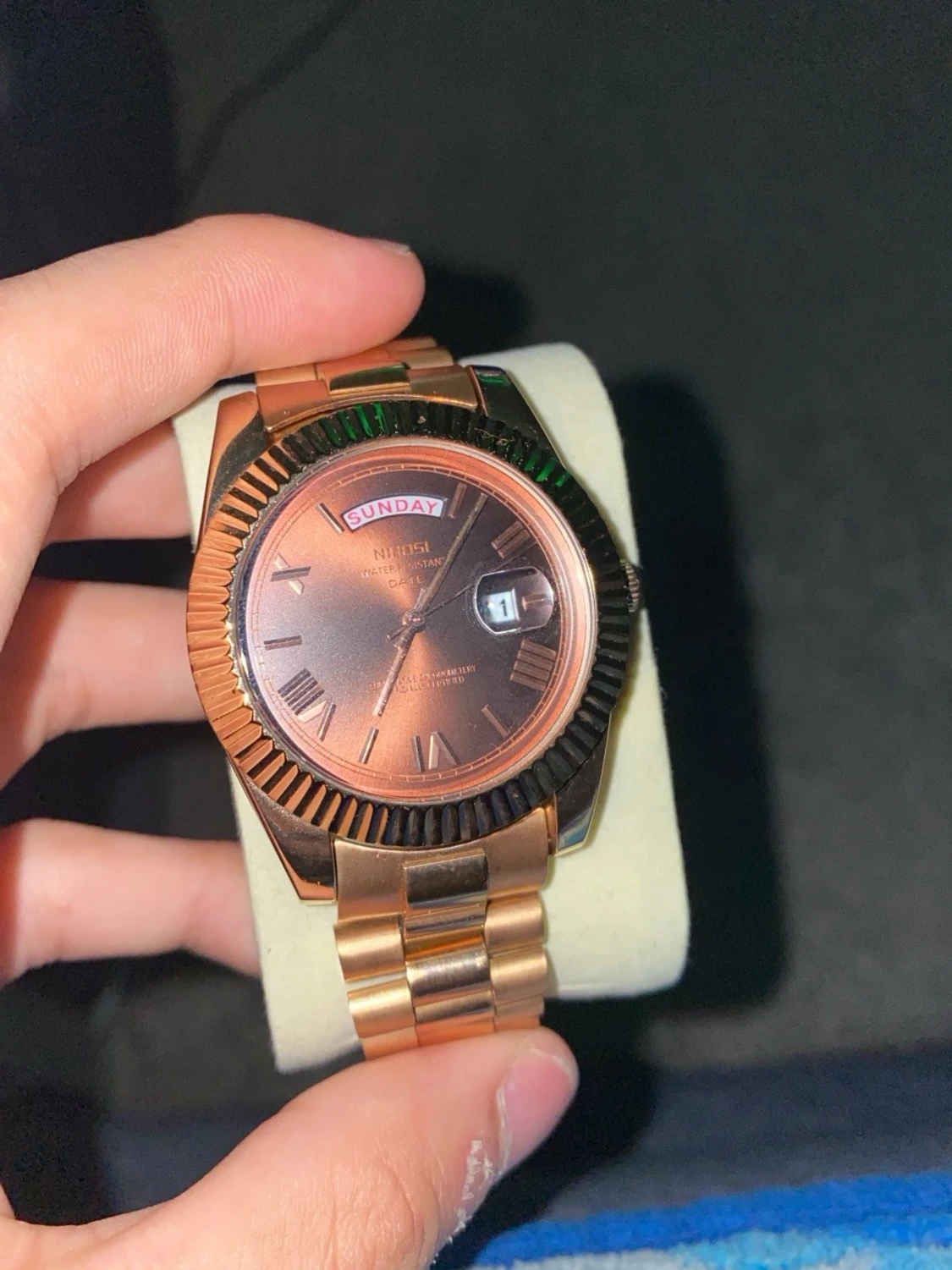 Rosé-guld färgat stainless steel klocka 