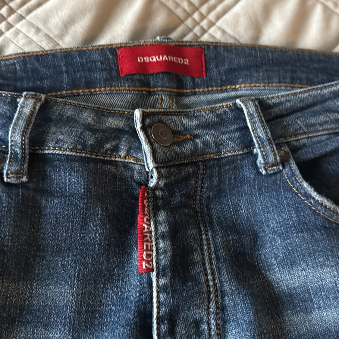 Blå Dsquared2 jeans med slitningar - 1