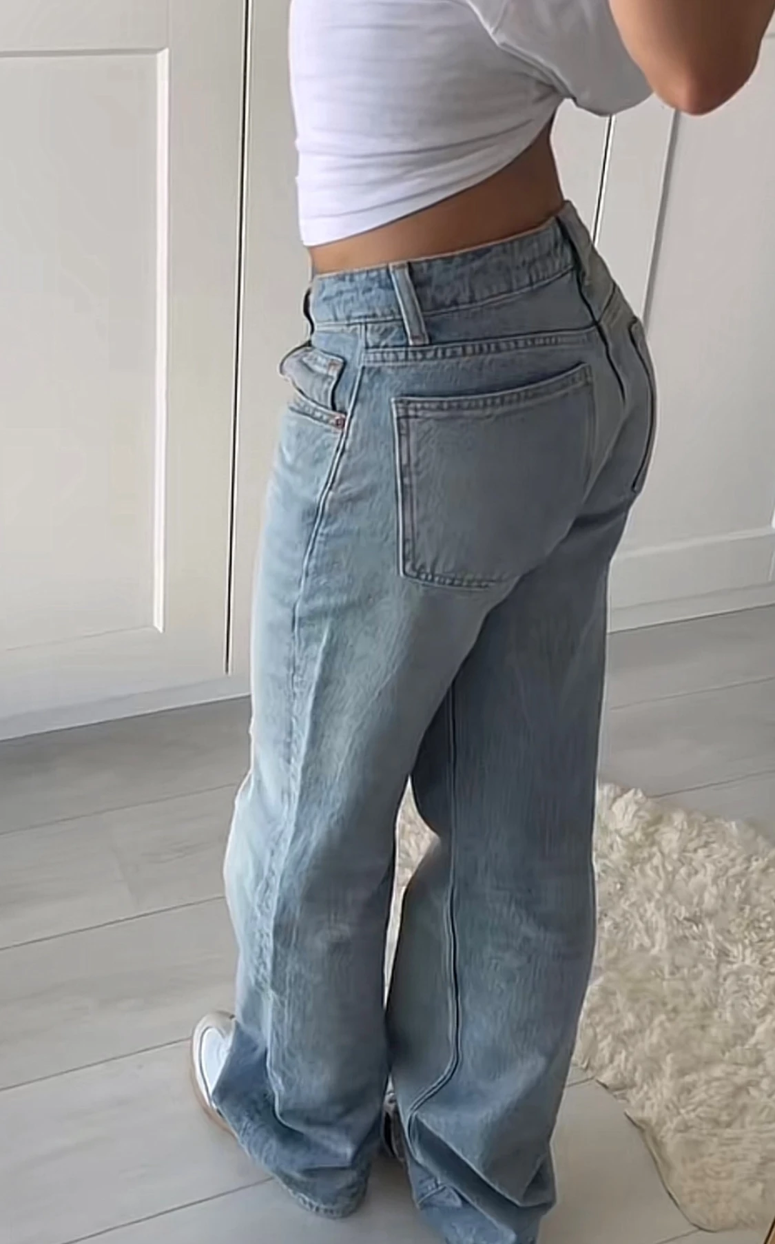 Zara low waist full lengt wide jenas - 3