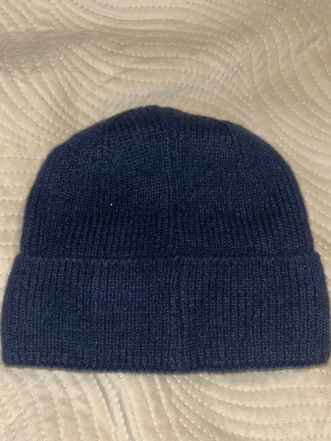 Mörkblå Moncler mössa i ull - 1