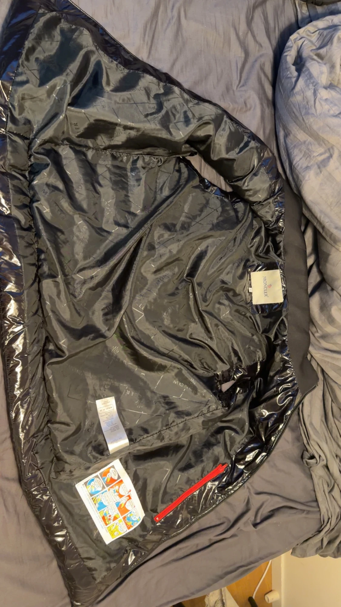 Svart Moncler pufferjacka L - 3