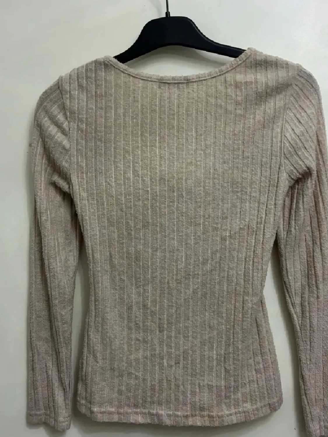 Beige ribbad topp med twist från SHEIN - 2