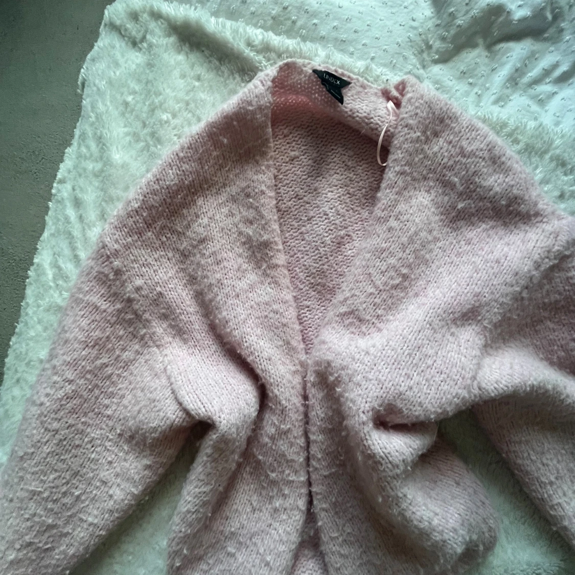 Ljusrosa stickad kofta Lindex - 1