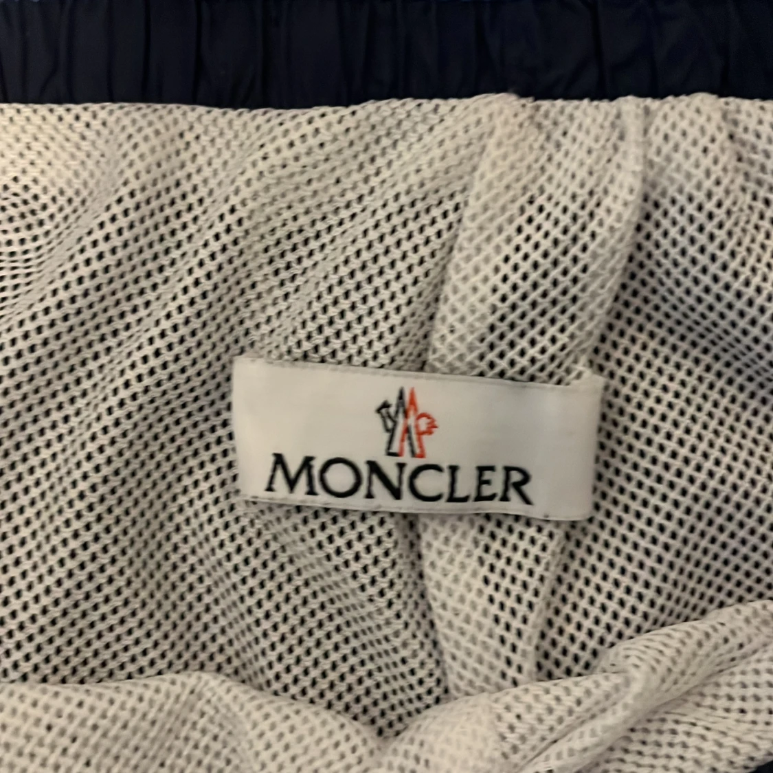 Marinblå Moncler shorts med snörning - 4