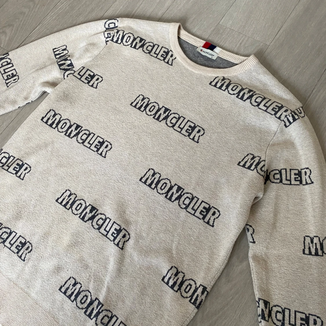 Moncler-tröja Beige stickad  - 1