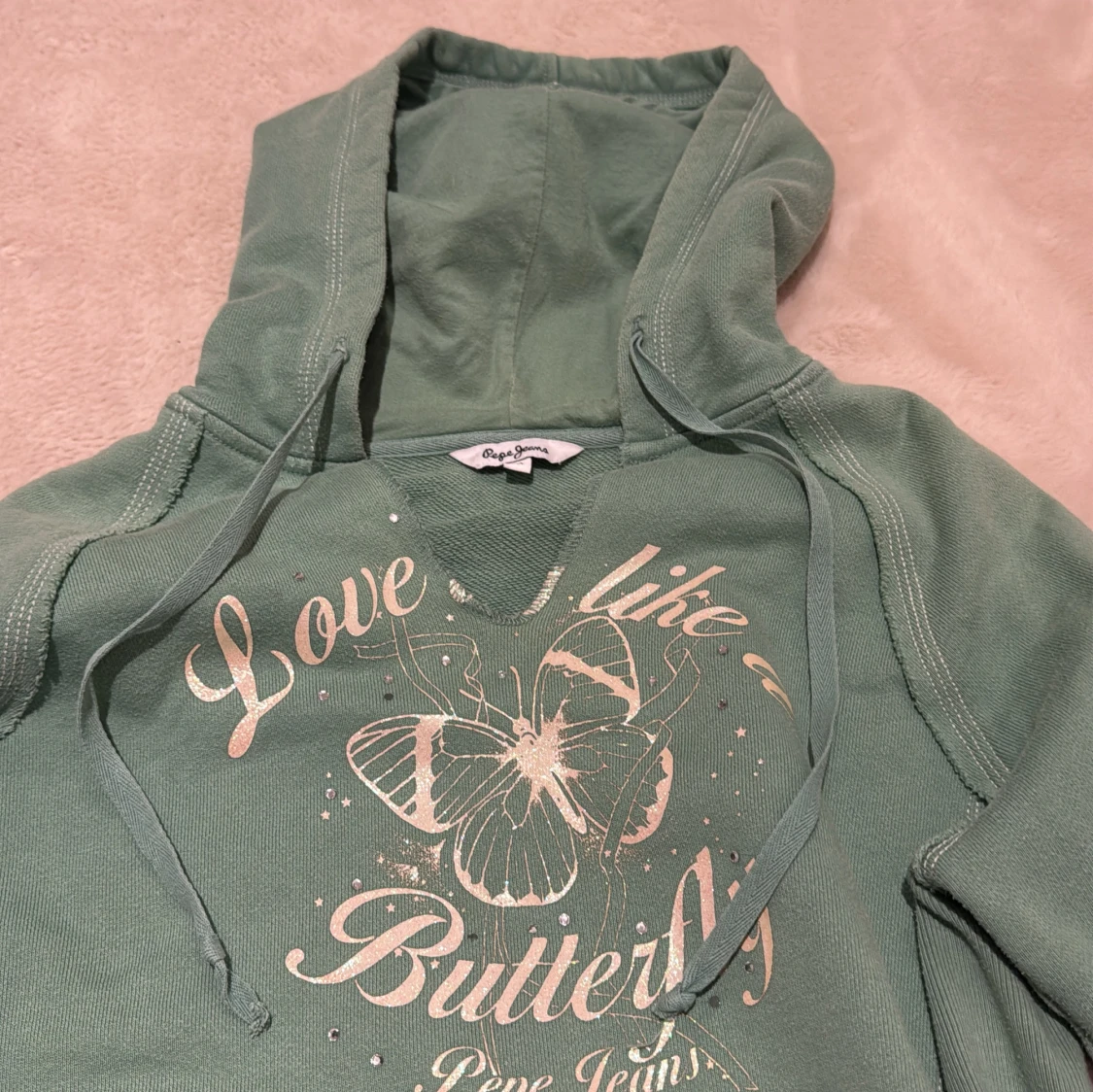 Grön hoodie med fjäril från Pepe Jeans - 3