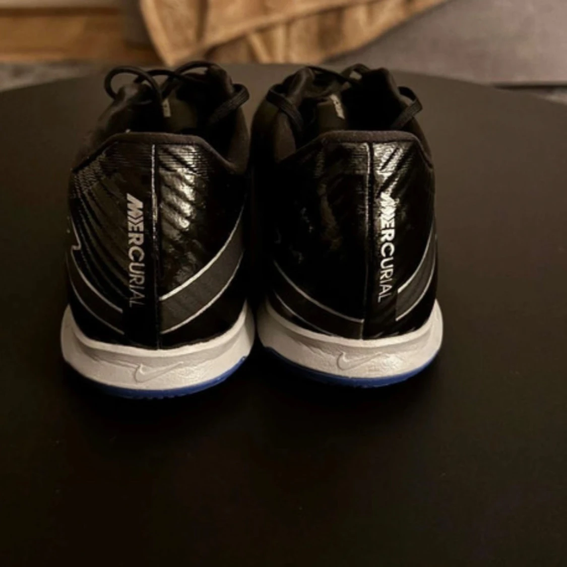 Nike Mercurial fotbollsskor svart/blå - 1