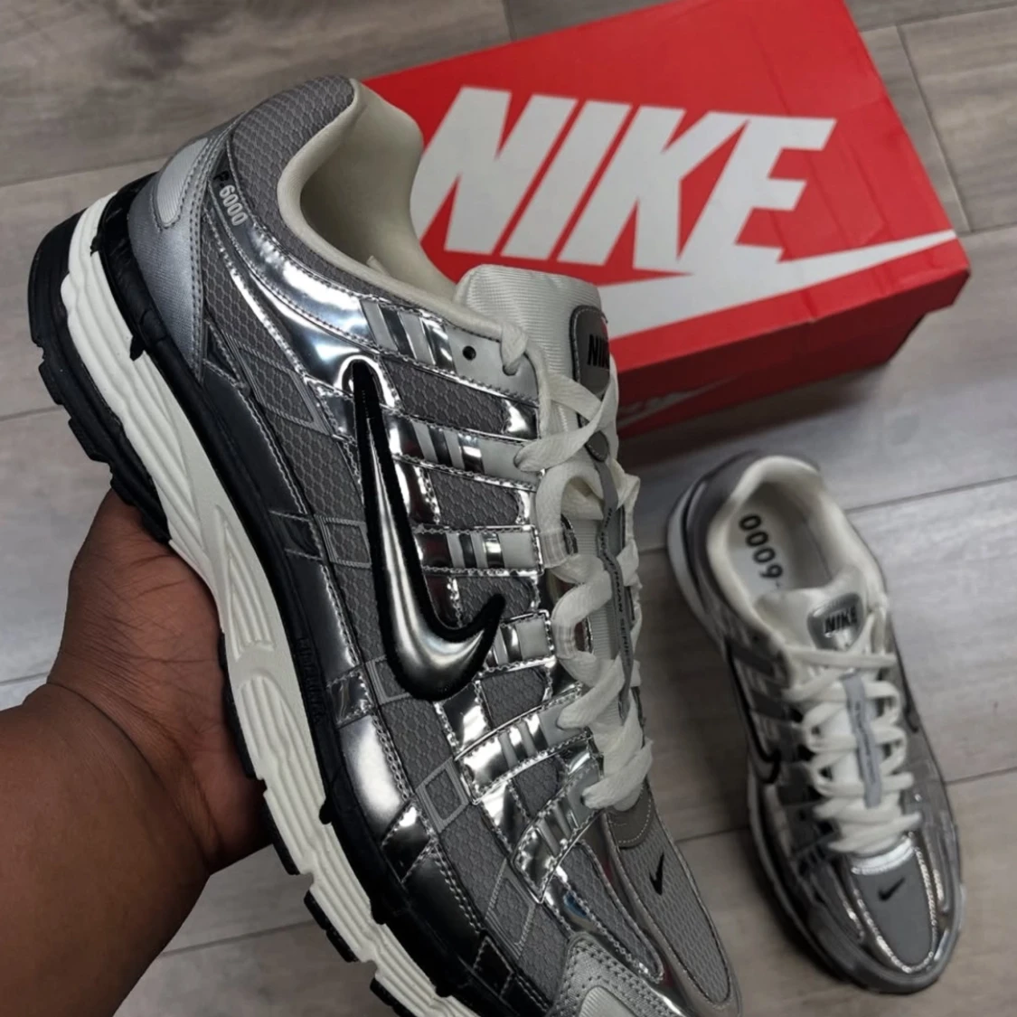 Nike Bowerman 6000 silver sneakers
