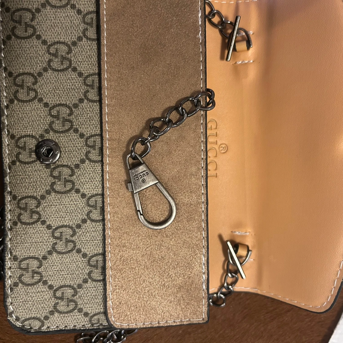 Beige axelväska - 3