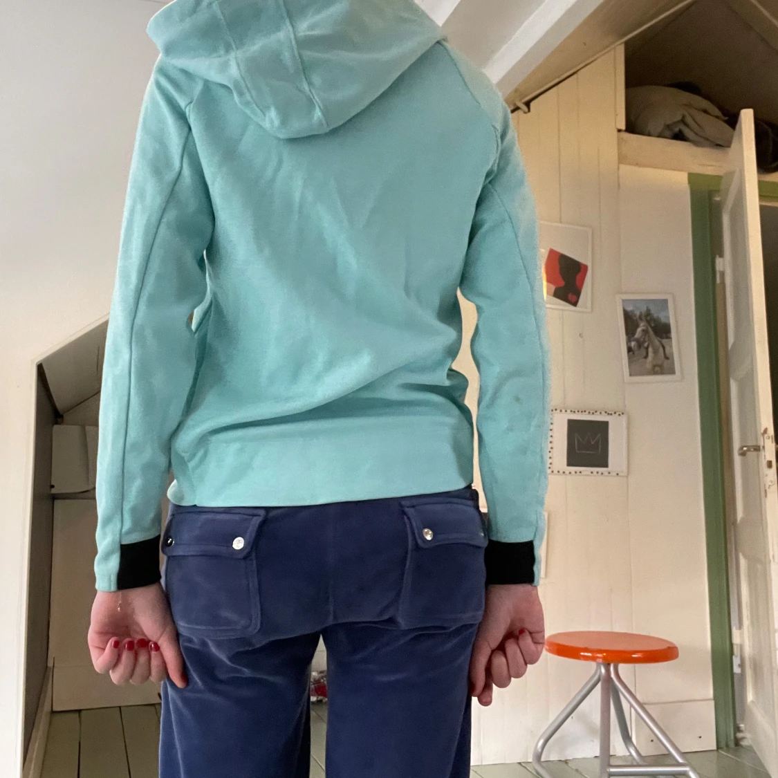 Ljusblå zip-hoodie från SOC - 3