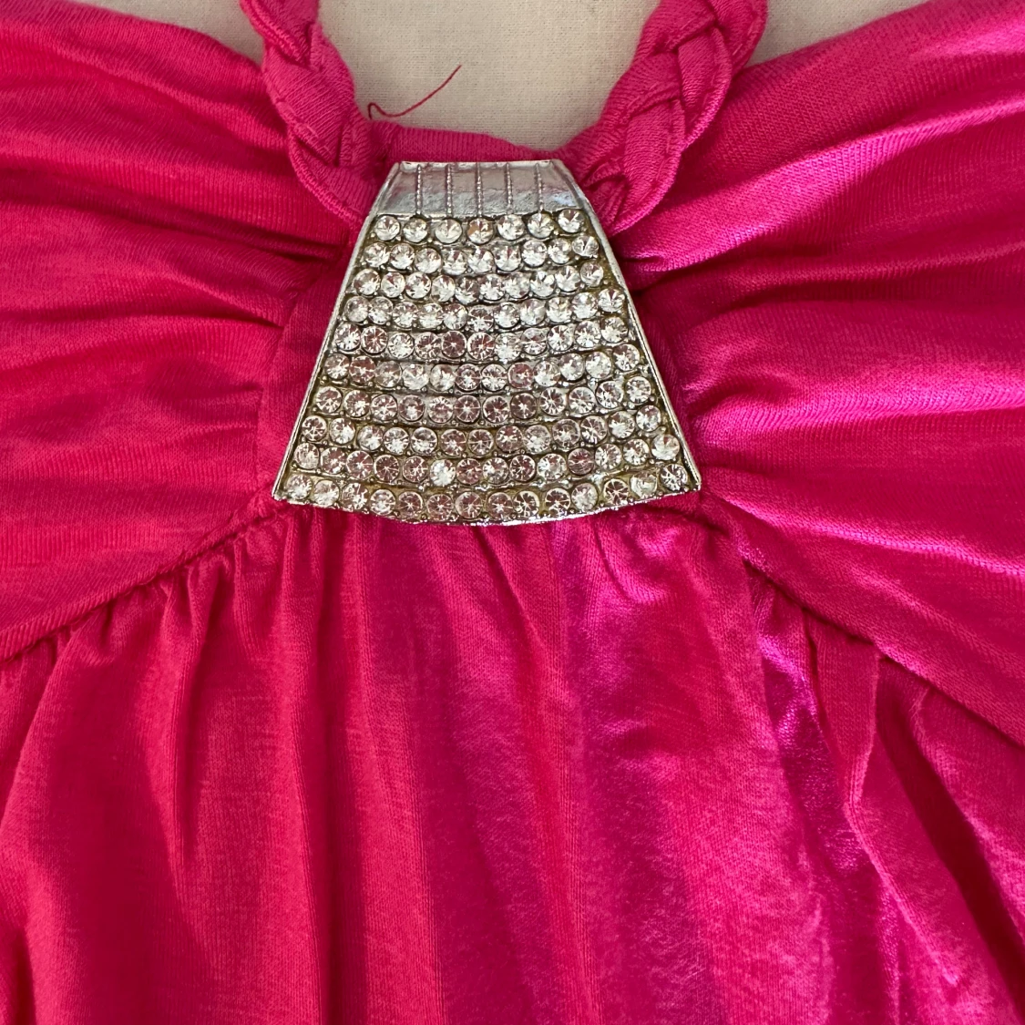 Rosa bandeau topp med strassdetalj - 3
