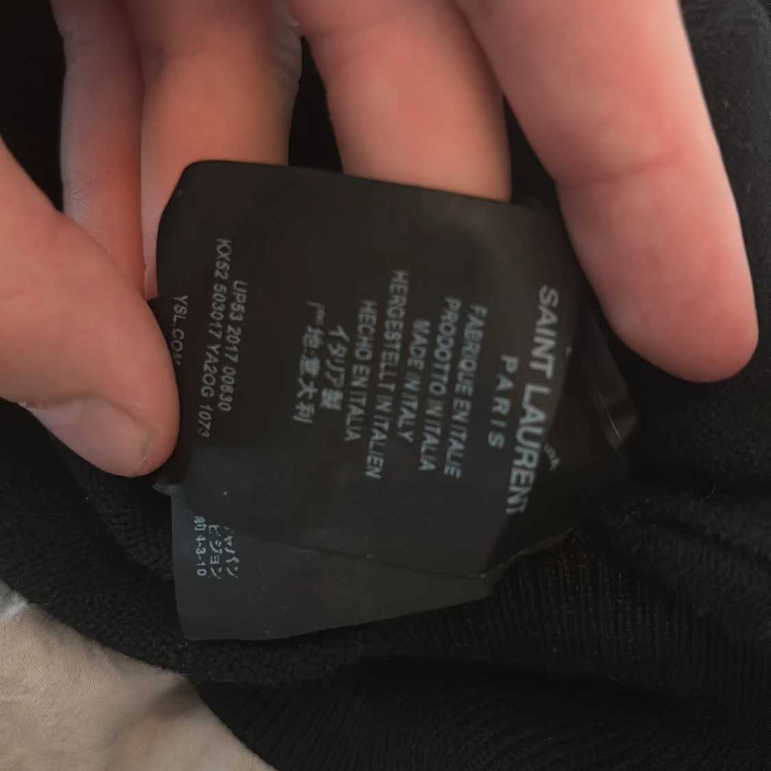 Svart Saint Laurent hoodie med blixt - 2