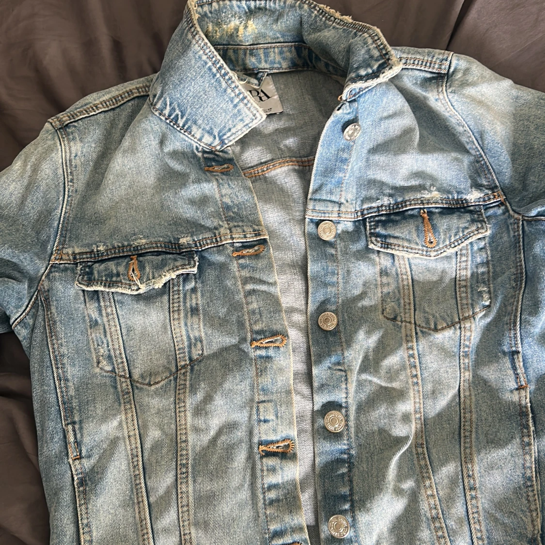Ljusblå jeansjacka från Zara, M - 1