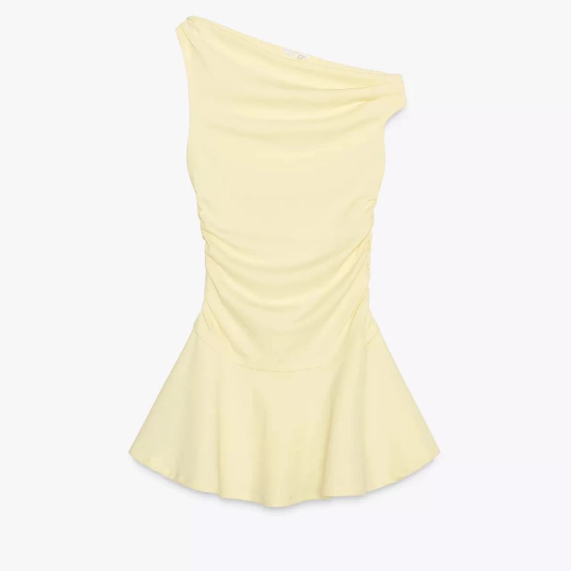 Ljusgul kortklänning - 1