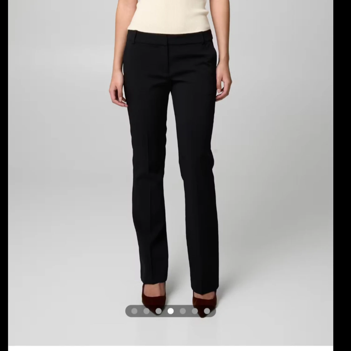 Svarta kostymbyxor med rak passform - 1