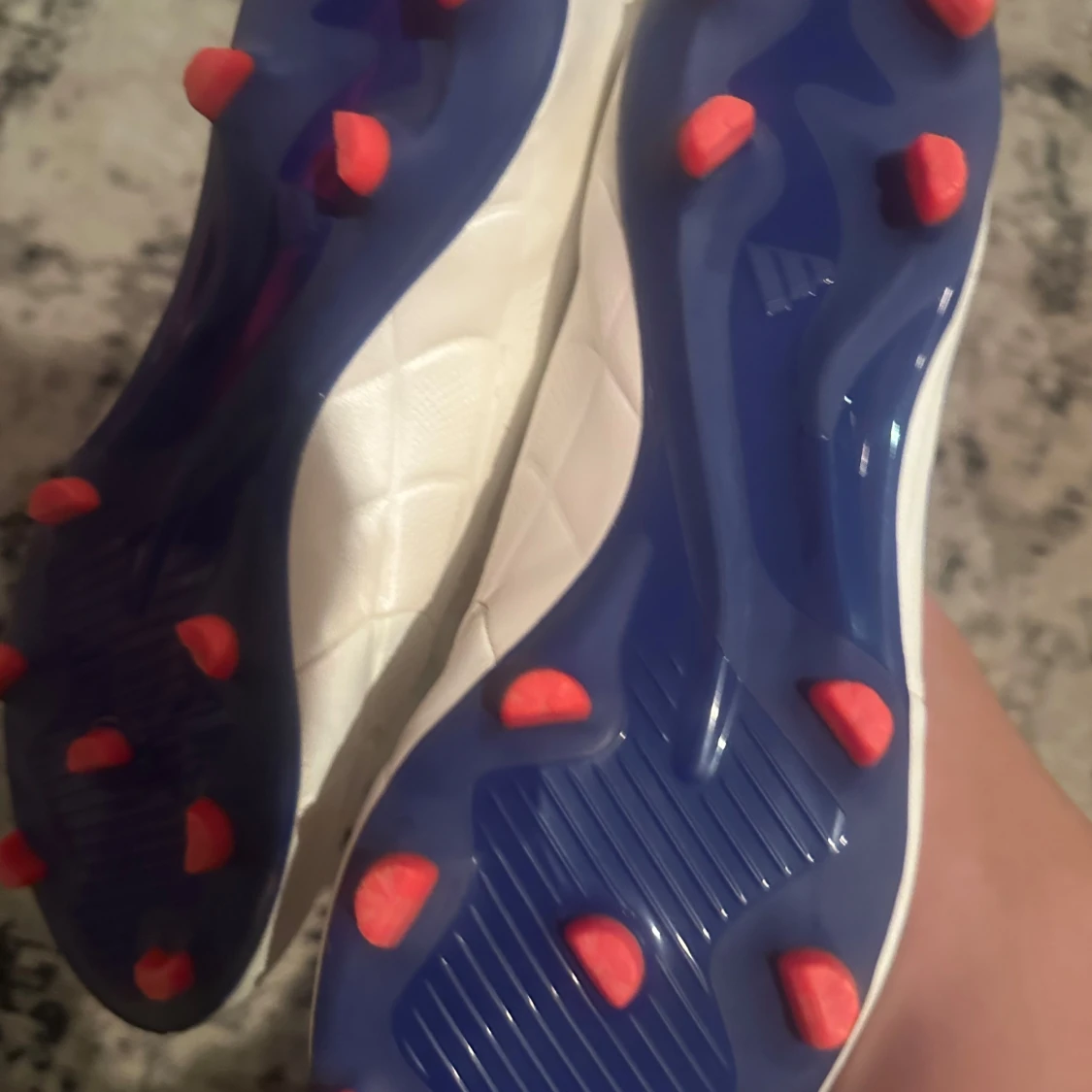 Adidas Copa Pure - vita och blå fotbollsskor - 1