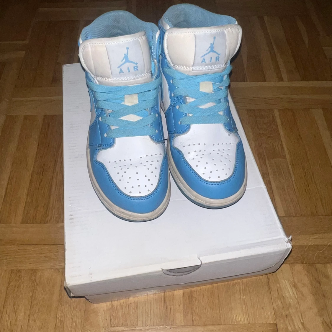 Nike Air Jordan 1 Mid blå/vit - 1