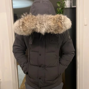 Canada goose Wyndham - Jätte fräsch Canada Goose Wyndham, storlek L men passar garanterat en M. Helt fräsch, fläckfri och rökfri. Kan gå med på en snabb affär. Pälsen är större en vanligt för att jag beställde den separat efter storlek.  
