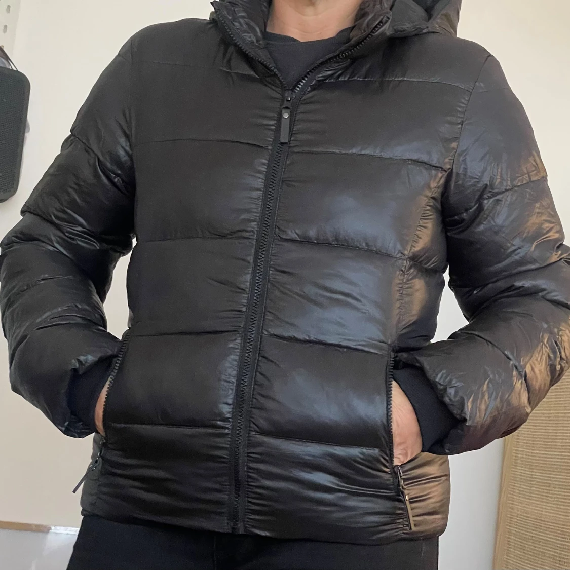 Svart puffer jacka  - 3