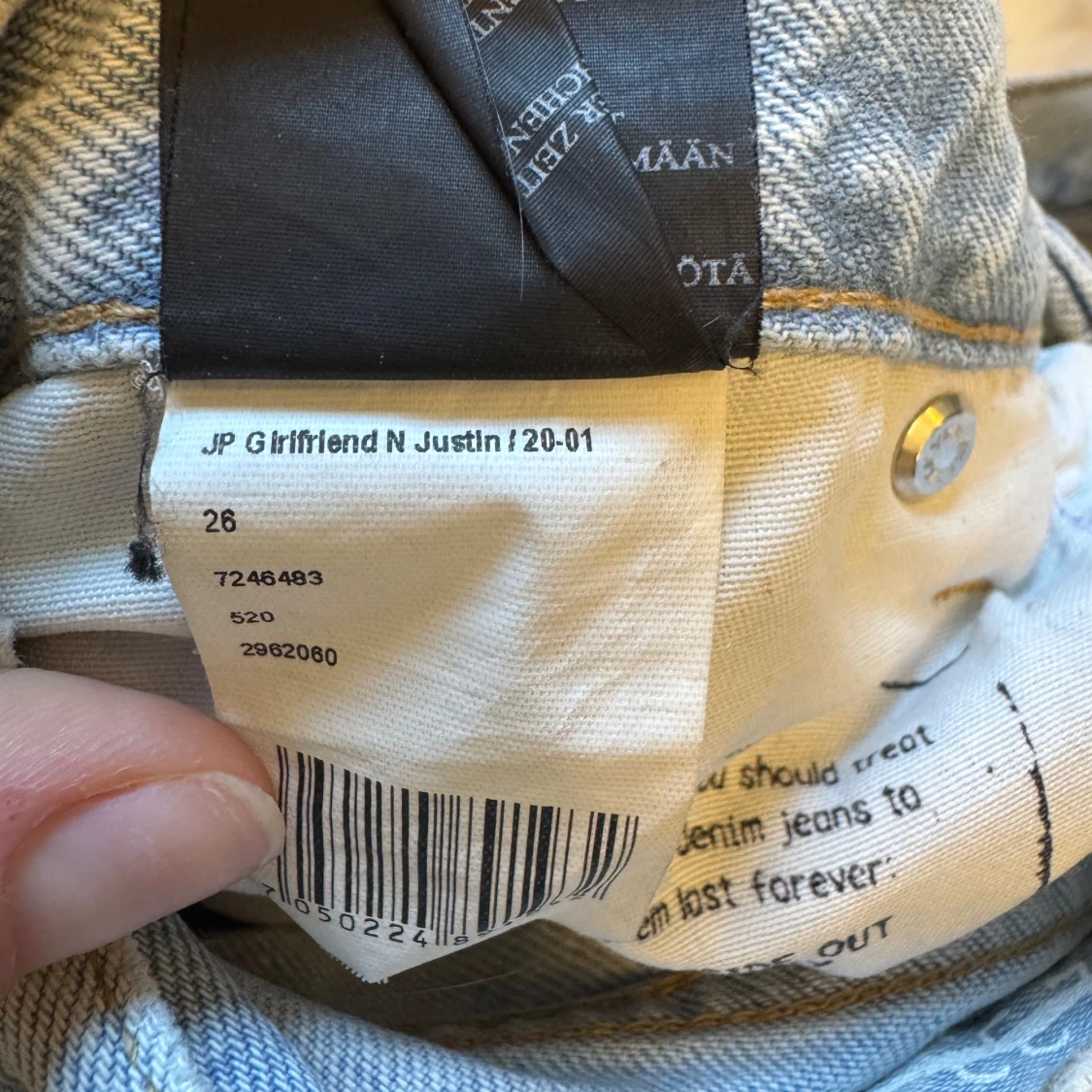 Ljusblå girlfriend jeans från JP - 2