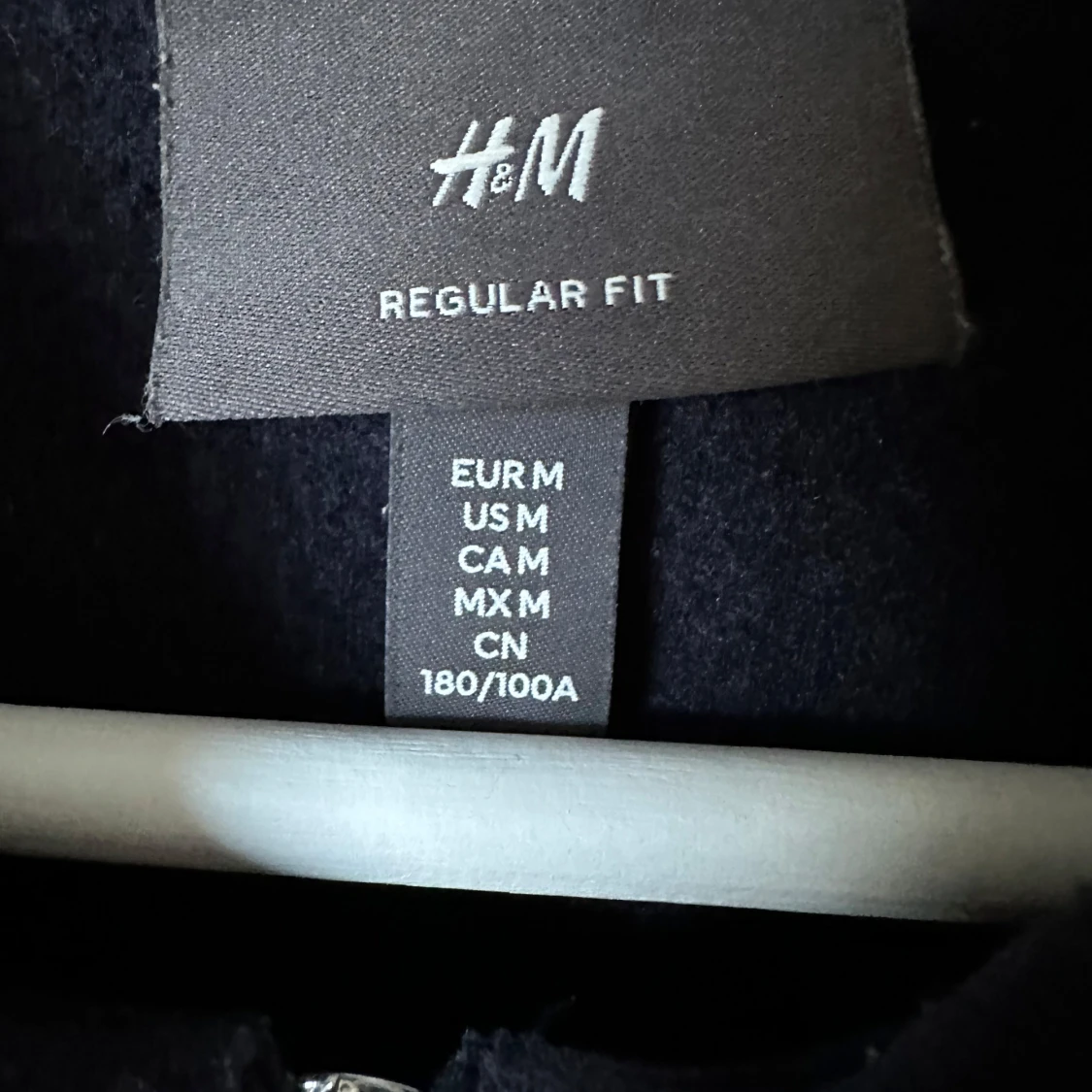 Mörkblå pikétröja med dragkedja H&M - 2