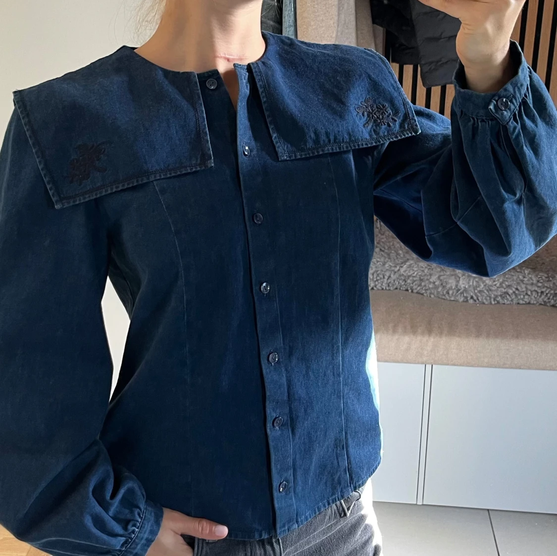 Blus i jeans