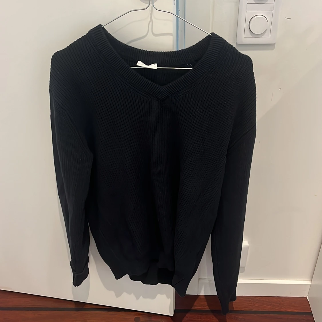 Blå stickad tröja John Henric S