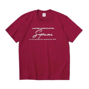 Martine Rose x Supreme - Supreme FW24 x Martine rose logo T-shirt. Cardinal. Sz M