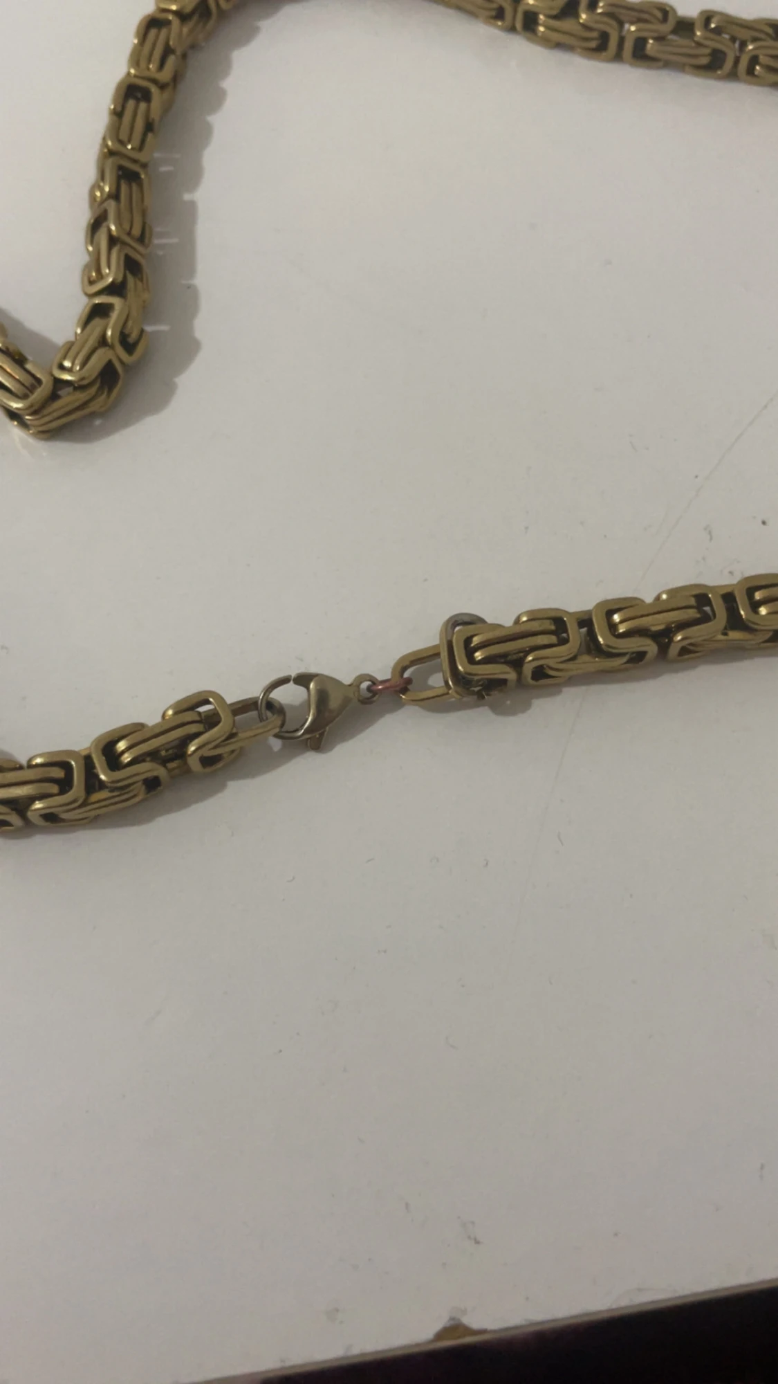 Tung guldfärgad kedja i metall - 1