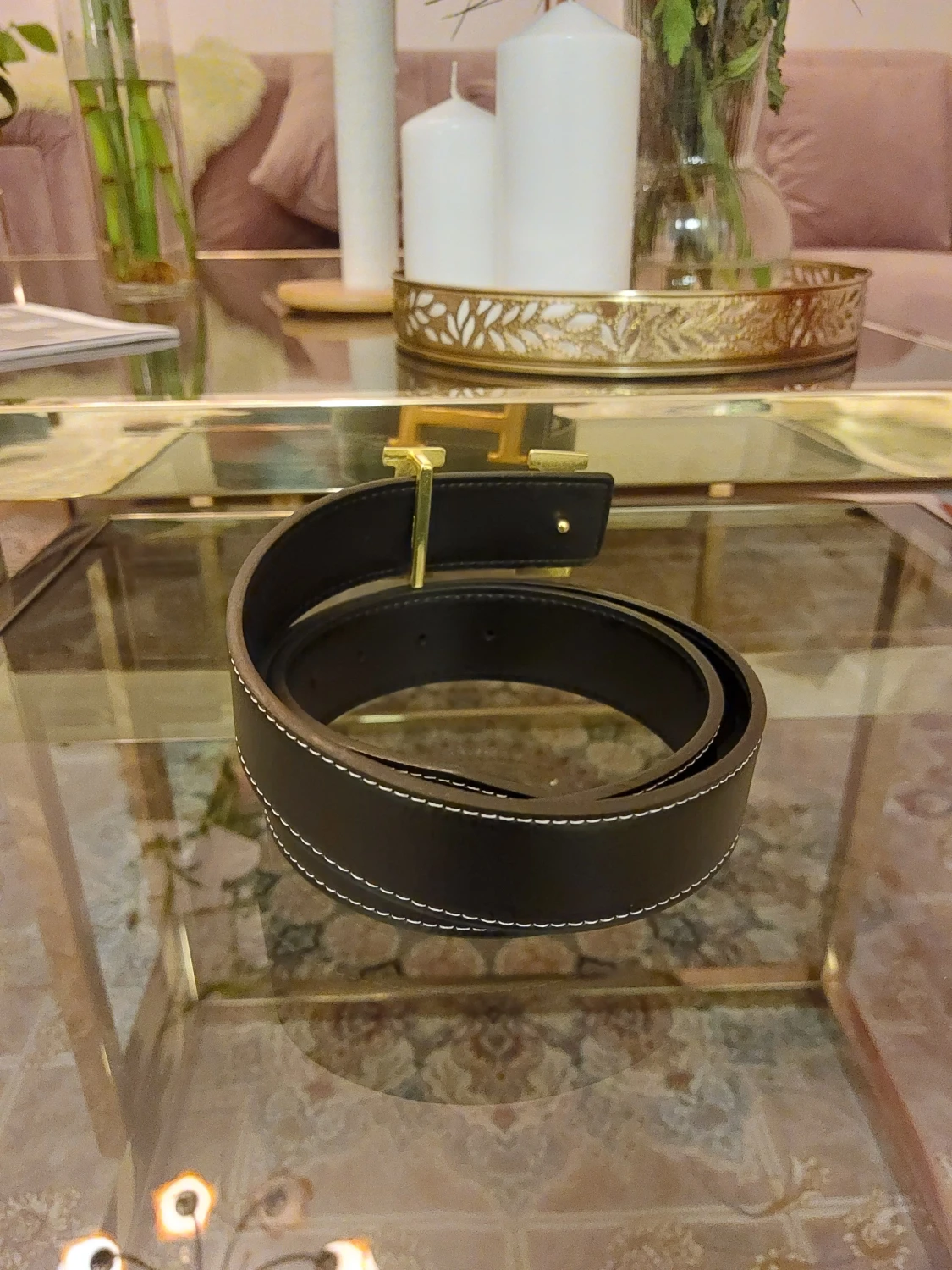 H Bälte Guld Svart - 1