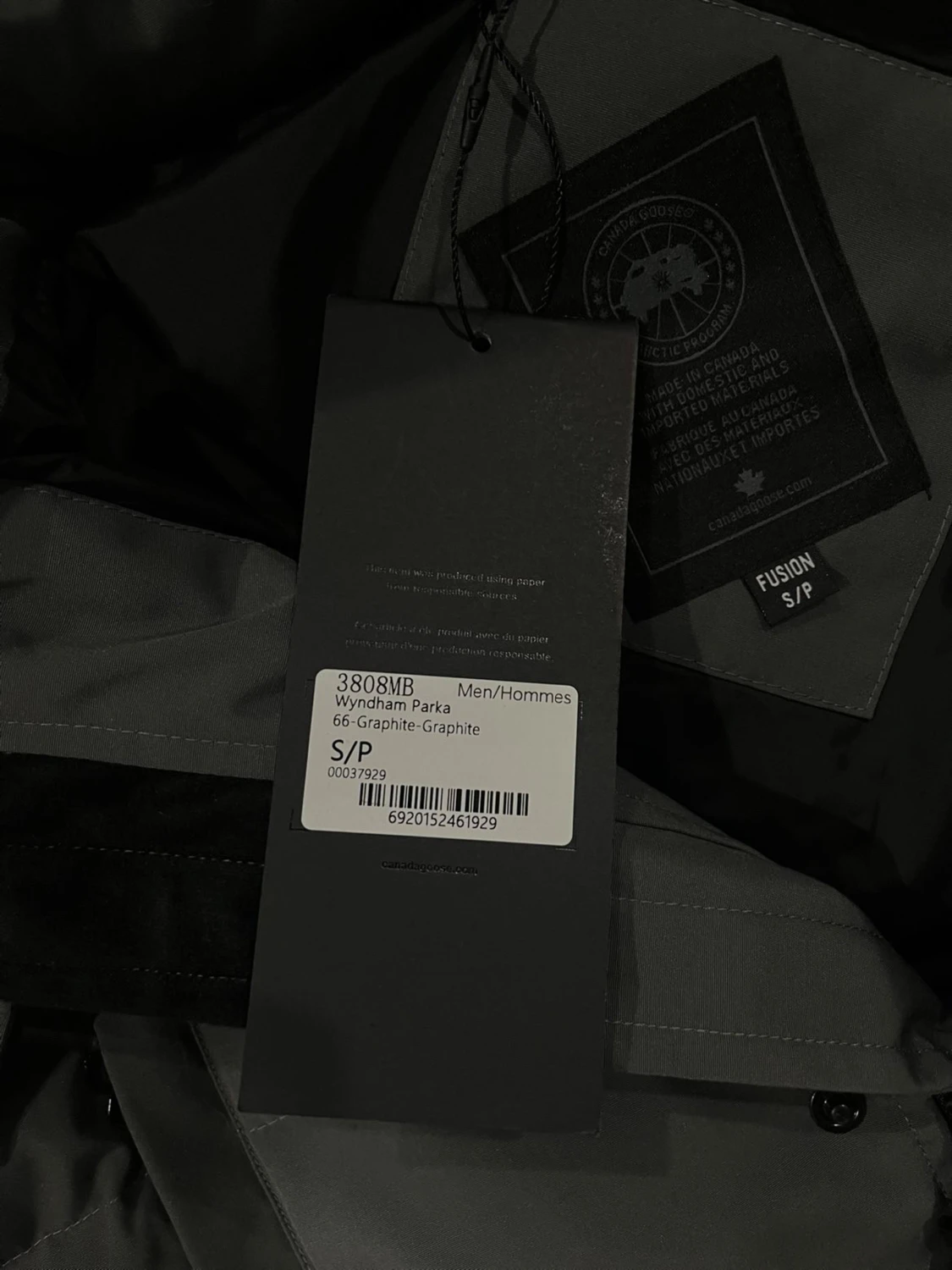 Mörkgrå Canada Goose dunjacka - 5