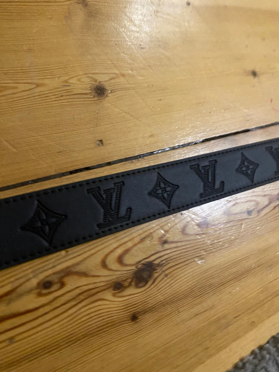 svart läderbälte - 1