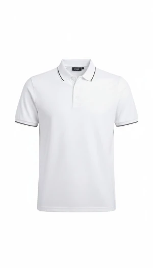 ventilerande t shirt från Zalando - Fräsch vit pikétröja från FORM med svarta tunna ränder på krage och ärmslut. Klassisk pikékrage och knappslå framtill. Kortärmad och tillverkad i mjukt material som känns skönt mot huden. Perfekt för en clean och sportig look. Passar även bra på sommaren.