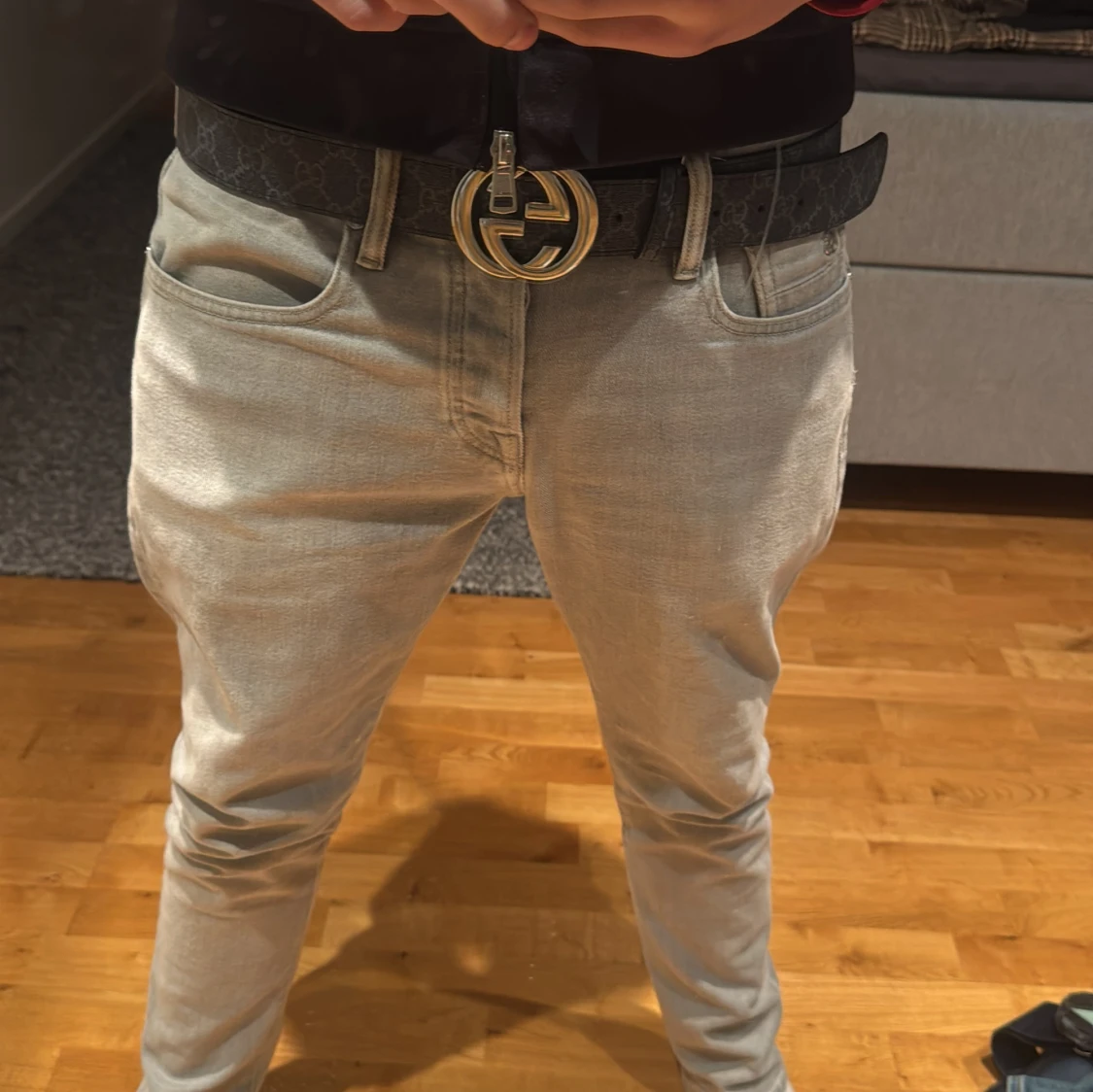 Gucci GG Supreme bälte svart/guld - 1