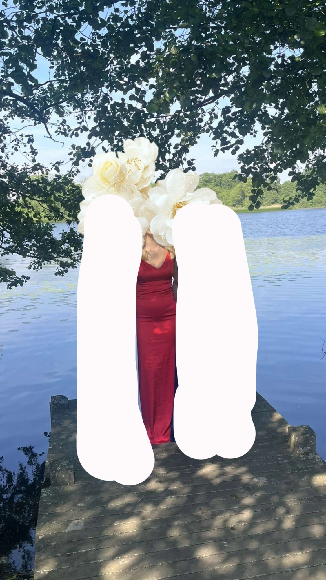 Röd långklänning  - 3