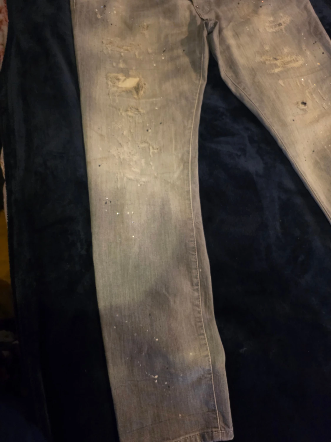 Dsquared2 styratvättade straight-jeans med strassutsmycking - 95